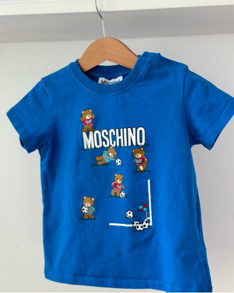 Triko dětské Moschino modré s medvídky